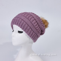 Solid Color Knitted Hat Warm knitted hat for winter for women Supplier